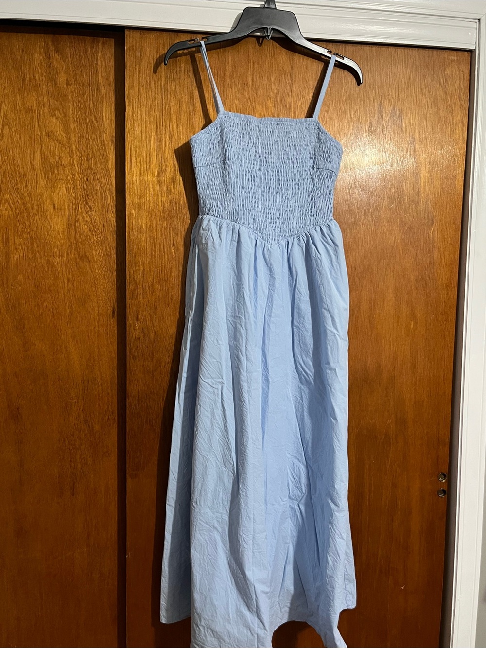 Light Blue Maxi Dress with Spaghetti Straps